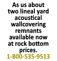 Call about acoustical remnants.